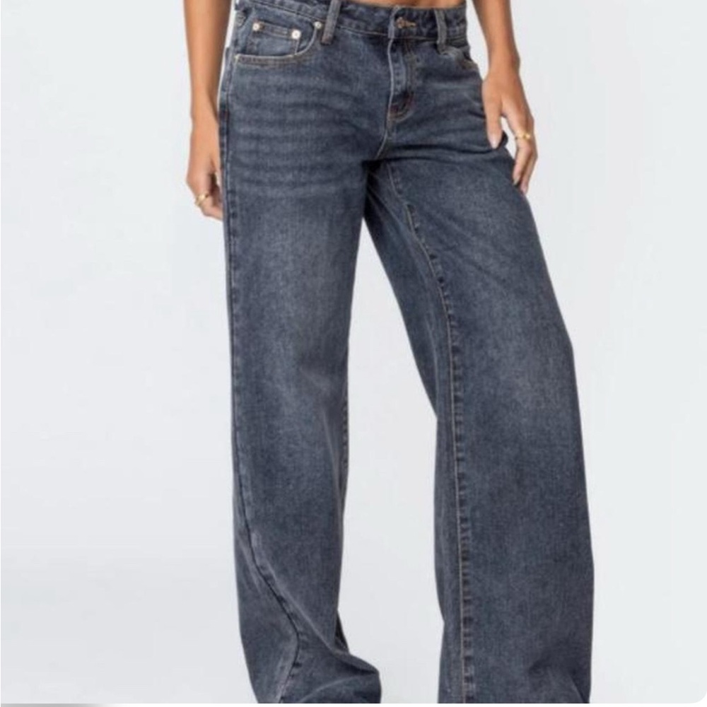 High-Rise Wide Leg Women’s Jeans in Washed Black